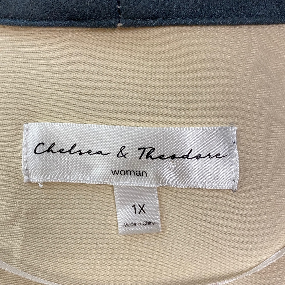 New! CHELSEA & THEODORE Womens Faux Leather Jacket Coat Plus Size 1X - Picture 5 of 6
